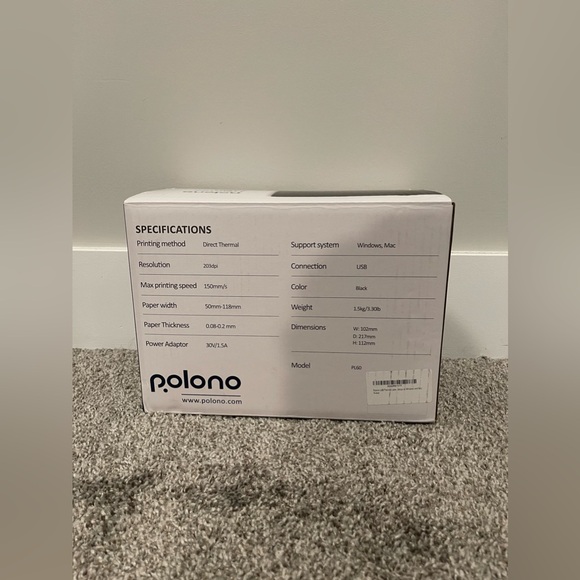 POLONO Label Printer 150mm/s 4x6 Thermal Label Printer PL60 - Purple - Picture 3 of 13